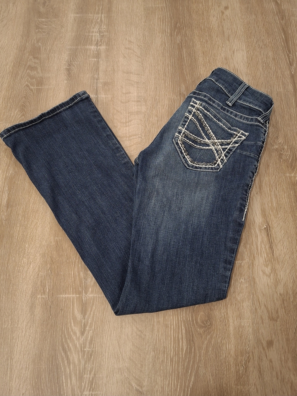 Ariat R.E.A.L. Mid Rise Entwined Bootcut Jeans Women's 29R Marine